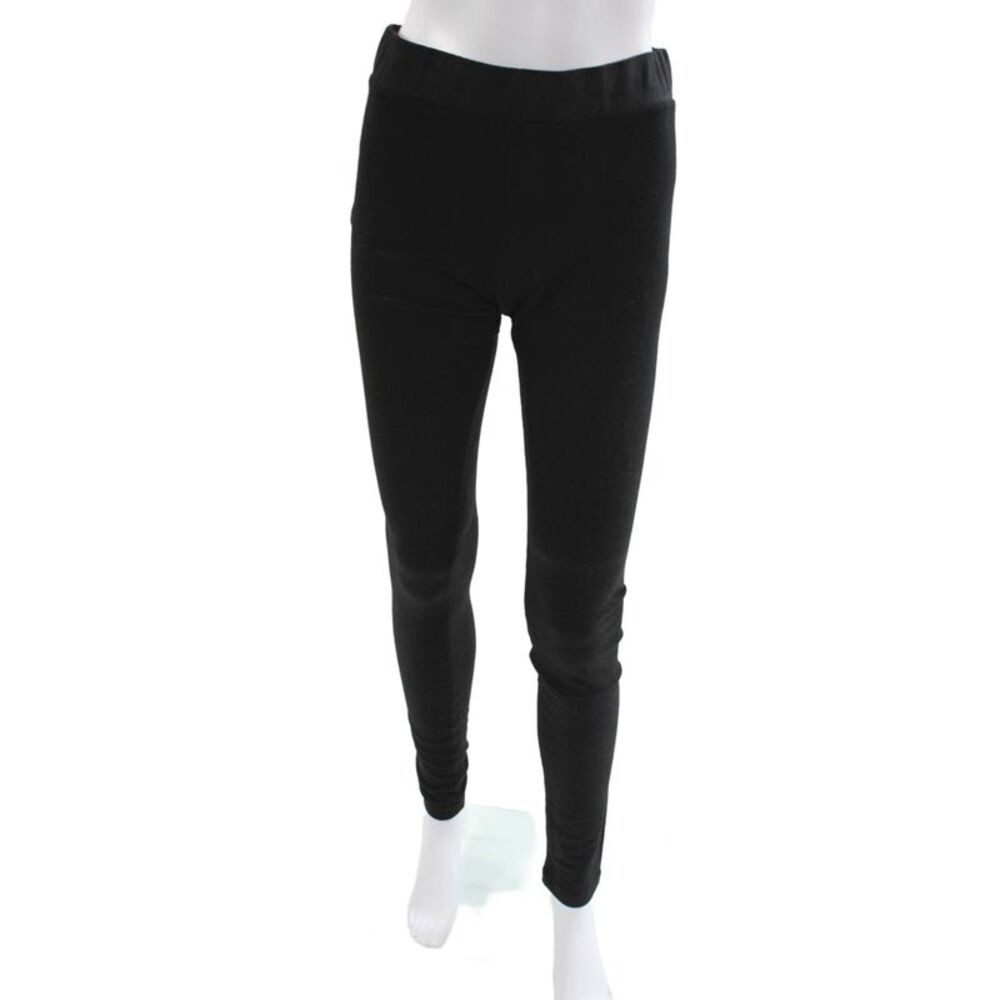 Krisa Womens Ankle Leggings Black Cotton Size M